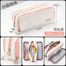 Load image into Gallery viewer, Large Capacity Pencil Case Kawaii Canvas Pencilcase School 40Pcs Pen Case Supplies Pencil Bag School Box Pencil Pouch Stationery