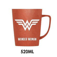 Load image into Gallery viewer, 350ML/520ML Super Hero Avenger Justice League Infinity Mugs With Cover and Spoon Pure Color Mugs Cup Kitchen Tool Gift