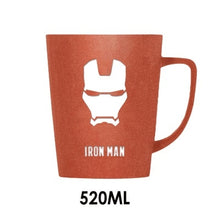 Load image into Gallery viewer, 350ML/520ML Super Hero Avenger Justice League Infinity Mugs With Cover and Spoon Pure Color Mugs Cup Kitchen Tool Gift