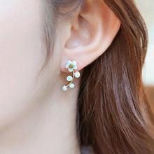 Load image into Gallery viewer, Hot Crystal Flower Stud Earrings for Women Fashion Jewelry Gold Silver Rhinestones Earrings Gift for Party and Best Friend