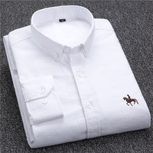 Load image into Gallery viewer, S-6XL Plus size New OXFORD FABRIC 100% COTTON excellent comfortable slim fit button collar business men casual shirts tops
