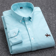 Load image into Gallery viewer, S-6XL Plus size New OXFORD FABRIC 100% COTTON excellent comfortable slim fit button collar business men casual shirts tops