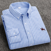 Load image into Gallery viewer, S-6XL Plus size New OXFORD FABRIC 100% COTTON excellent comfortable slim fit button collar business men casual shirts tops