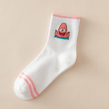 Load image into Gallery viewer, Japanese Kawaii Women Animals Cartoon Tube Socks Cute Egg Rabbit Panther Cotton Long Socks Female and Ladies Pink Milk White Sox