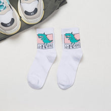 Load image into Gallery viewer, Japanese Kawaii Women Animals Cartoon Tube Socks Cute Egg Rabbit Panther Cotton Long Socks Female and Ladies Pink Milk White Sox