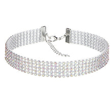 Load image into Gallery viewer, NEW Crystal Rhinestone Choker Necklace Women Wedding Accessories Silver Color Chain Punk Gothic Chokers Jewelry Collier Femme