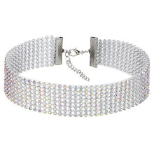 Load image into Gallery viewer, NEW Crystal Rhinestone Choker Necklace Women Wedding Accessories Silver Color Chain Punk Gothic Chokers Jewelry Collier Femme