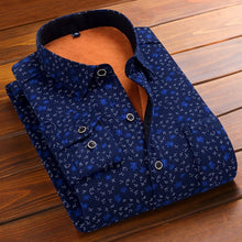 Load image into Gallery viewer, Aoliwen 2020 Fashion Men's Slim Shirts Autumn And Winter Thickening Warm Plaid 24 Colors Male Social Shirt Clothing Size M-5Xl