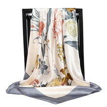 Load image into Gallery viewer, Silk Scarves Women Foulard 90*90cm Square head scarf Ladies Shawl wrap muffler pareo Bandanna female chiffon hijab poncho wool