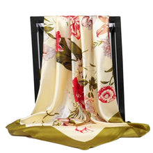 Load image into Gallery viewer, Silk Scarves Women Foulard 90*90cm Square head scarf Ladies Shawl wrap muffler pareo Bandanna female chiffon hijab poncho wool