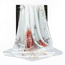 Load image into Gallery viewer, Silk Scarves Women Foulard 90*90cm Square head scarf Ladies Shawl wrap muffler pareo Bandanna female chiffon hijab poncho wool