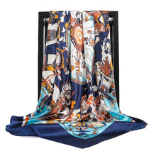 Load image into Gallery viewer, Silk Scarves Women Foulard 90*90cm Square head scarf Ladies Shawl wrap muffler pareo Bandanna female chiffon hijab poncho wool