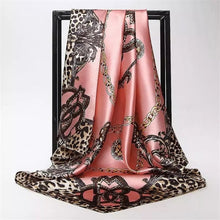 Load image into Gallery viewer, Silk Scarves Women Foulard 90*90cm Square head scarf Ladies Shawl wrap muffler pareo Bandanna female chiffon hijab poncho wool