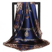 Load image into Gallery viewer, Silk Scarves Women Foulard 90*90cm Square head scarf Ladies Shawl wrap muffler pareo Bandanna female chiffon hijab poncho wool