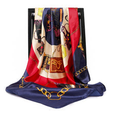 Load image into Gallery viewer, Silk Scarves Women Foulard 90*90cm Square head scarf Ladies Shawl wrap muffler pareo Bandanna female chiffon hijab poncho wool