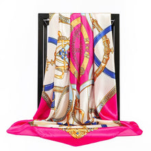 Load image into Gallery viewer, Silk Scarves Women Foulard 90*90cm Square head scarf Ladies Shawl wrap muffler pareo Bandanna female chiffon hijab poncho wool