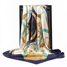 Load image into Gallery viewer, Silk Scarves Women Foulard 90*90cm Square head scarf Ladies Shawl wrap muffler pareo Bandanna female chiffon hijab poncho wool