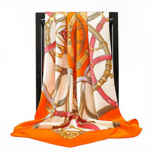 Load image into Gallery viewer, Silk Scarves Women Foulard 90*90cm Square head scarf Ladies Shawl wrap muffler pareo Bandanna female chiffon hijab poncho wool