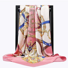 Load image into Gallery viewer, Silk Scarves Women Foulard 90*90cm Square head scarf Ladies Shawl wrap muffler pareo Bandanna female chiffon hijab poncho wool