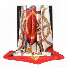 Load image into Gallery viewer, Silk Scarves Women Foulard 90*90cm Square head scarf Ladies Shawl wrap muffler pareo Bandanna female chiffon hijab poncho wool