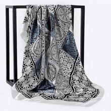 Load image into Gallery viewer, Silk Scarves Women Foulard 90*90cm Square head scarf Ladies Shawl wrap muffler pareo Bandanna female chiffon hijab poncho wool