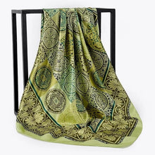 Load image into Gallery viewer, Silk Scarves Women Foulard 90*90cm Square head scarf Ladies Shawl wrap muffler pareo Bandanna female chiffon hijab poncho wool