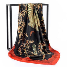 Load image into Gallery viewer, Silk Scarves Women Foulard 90*90cm Square head scarf Ladies Shawl wrap muffler pareo Bandanna female chiffon hijab poncho wool