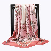 Load image into Gallery viewer, Silk Scarves Women Foulard 90*90cm Square head scarf Ladies Shawl wrap muffler pareo Bandanna female chiffon hijab poncho wool