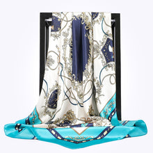 Load image into Gallery viewer, Silk Scarves Women Foulard 90*90cm Square head scarf Ladies Shawl wrap muffler pareo Bandanna female chiffon hijab poncho wool