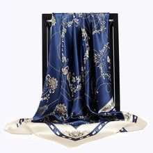 Load image into Gallery viewer, Silk Scarves Women Foulard 90*90cm Square head scarf Ladies Shawl wrap muffler pareo Bandanna female chiffon hijab poncho wool