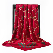 Load image into Gallery viewer, Silk Scarves Women Foulard 90*90cm Square head scarf Ladies Shawl wrap muffler pareo Bandanna female chiffon hijab poncho wool