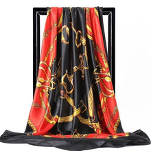 Load image into Gallery viewer, Silk Scarves Women Foulard 90*90cm Square head scarf Ladies Shawl wrap muffler pareo Bandanna female chiffon hijab poncho wool