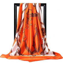 Load image into Gallery viewer, Silk Scarves Women Foulard 90*90cm Square head scarf Ladies Shawl wrap muffler pareo Bandanna female chiffon hijab poncho wool