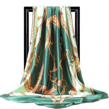 Load image into Gallery viewer, Silk Scarves Women Foulard 90*90cm Square head scarf Ladies Shawl wrap muffler pareo Bandanna female chiffon hijab poncho wool