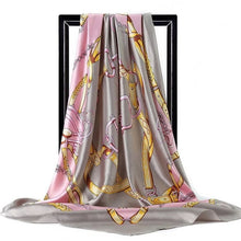 Load image into Gallery viewer, Silk Scarves Women Foulard 90*90cm Square head scarf Ladies Shawl wrap muffler pareo Bandanna female chiffon hijab poncho wool