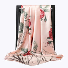 Load image into Gallery viewer, Silk Scarves Women Foulard 90*90cm Square head scarf Ladies Shawl wrap muffler pareo Bandanna female chiffon hijab poncho wool