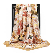 Load image into Gallery viewer, Silk Scarves Women Foulard 90*90cm Square head scarf Ladies Shawl wrap muffler pareo Bandanna female chiffon hijab poncho wool