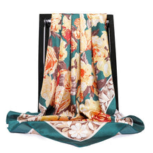 Load image into Gallery viewer, Silk Scarves Women Foulard 90*90cm Square head scarf Ladies Shawl wrap muffler pareo Bandanna female chiffon hijab poncho wool
