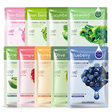Load image into Gallery viewer, 1PC Blueberry Six Fruit Plant Facial Mask Moisturizing Hyaluronic Acid Plant Extract Oil Control Hydrating Sheet Face Mask TSLM2