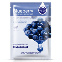 Load image into Gallery viewer, 1PC Blueberry Six Fruit Plant Facial Mask Moisturizing Hyaluronic Acid Plant Extract Oil Control Hydrating Sheet Face Mask TSLM2