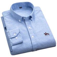 Load image into Gallery viewer, S-6XL Plus size New OXFORD FABRIC 100% COTTON excellent comfortable slim fit button collar business men casual shirts tops
