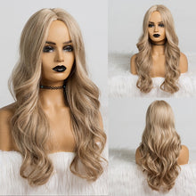 Load image into Gallery viewer, EASIHAIR Long Brown Ombre Wigs Synthetic Wigs for Black Women Natural Hair Wavy Cosplay Wigs Heat Resistant Daily Wig