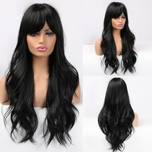 Load image into Gallery viewer, EASIHAIR Long Brown Ombre Wigs Synthetic Wigs for Black Women Natural Hair Wavy Cosplay Wigs Heat Resistant Daily Wig