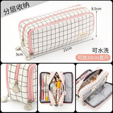 Load image into Gallery viewer, Large Capacity Pencil Case Kawaii Canvas Pencilcase School 40Pcs Pen Case Supplies Pencil Bag School Box Pencil Pouch Stationery
