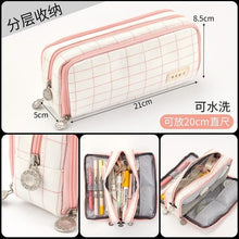 Load image into Gallery viewer, Large Capacity Pencil Case Kawaii Canvas Pencilcase School 40Pcs Pen Case Supplies Pencil Bag School Box Pencil Pouch Stationery
