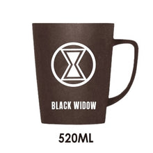 Load image into Gallery viewer, 350ML/520ML Super Hero Avenger Justice League Infinity Mugs With Cover and Spoon Pure Color Mugs Cup Kitchen Tool Gift
