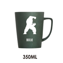 Load image into Gallery viewer, 350ML/520ML Super Hero Avenger Justice League Infinity Mugs With Cover and Spoon Pure Color Mugs Cup Kitchen Tool Gift

