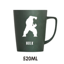 Load image into Gallery viewer, 350ML/520ML Super Hero Avenger Justice League Infinity Mugs With Cover and Spoon Pure Color Mugs Cup Kitchen Tool Gift
