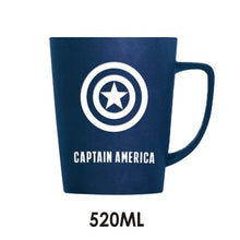 Load image into Gallery viewer, 350ML/520ML Super Hero Avenger Justice League Infinity Mugs With Cover and Spoon Pure Color Mugs Cup Kitchen Tool Gift
