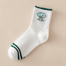 Load image into Gallery viewer, Japanese Kawaii Women Animals Cartoon Tube Socks Cute Egg Rabbit Panther Cotton Long Socks Female and Ladies Pink Milk White Sox
